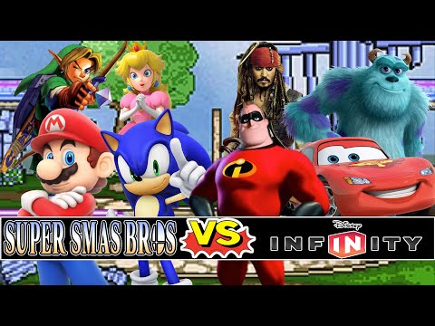 M.U.G.E.N Battles | Mario/Link/Peach/Sonic vs Mr. Incredible/Sulley/Jack Sparrow/Lightning McQueen