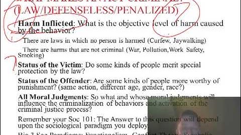 Criminology Week 1: What is Criminology? What is Crime? Who Decides?