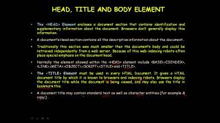 Famous HEAD,TITLE AND BODY ELEMENTS IN HTML Wealth