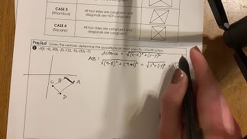 Quadrilaterals in the Coordinate Plane