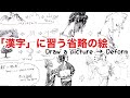 絵の描き方は様々ですが、伝えることが出来る省略化とは？一例に過ぎませんが、私の省略方法を共有致したく動画を作りました。