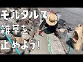 第92話 モルタルで水路沿いの雑草対策をしたら感動が待っていました！【CAT HOUSE DIY】