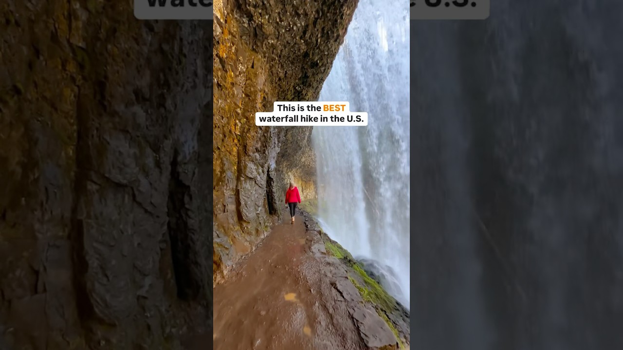 This Oregon trail has 10 waterfalls and you can walk behind 4 of them!😲💦 