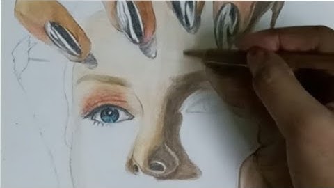"Realistic Nose Drawing with Colored Pencils – Step-by-Step Art Tutorial"