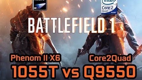 *(REUPLOAD)* - Battlefield 1 - Phenom II X6 1055T vs Core2Quad Q9550 - 1080p/Ultra/DX12 - GTX1080Ti