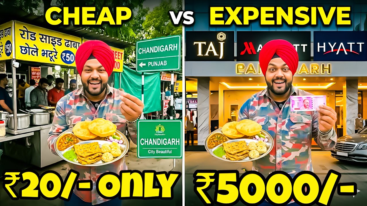 Don't Eat in Chandigarh Until You Watch This CHEAP vs EXPENSIVE Food Challenge | Street Food India