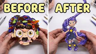 Lily Lovebraids Paper Doll Transformation 😱 | Hair, Makeup & Fashion