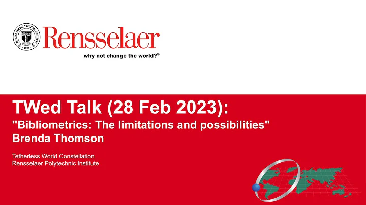TWed Talk (28 Feb 2023): Brenda Thomson on "Biblio...