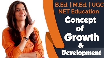 Concept of Growth & Development | B.Ed. | M.Ed. | UGC NET Education | Inculcate Learning | By Ravina