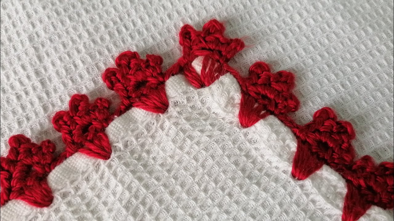 battaniye kenar örneği yapılışı❤️طريقة حياكة حافة بطانية