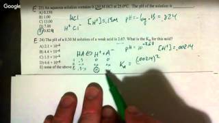 Ch 16 - Acid Base Equilibria Test Review PART II