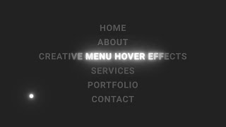 Menu Hover Effects | CSS & Javascript