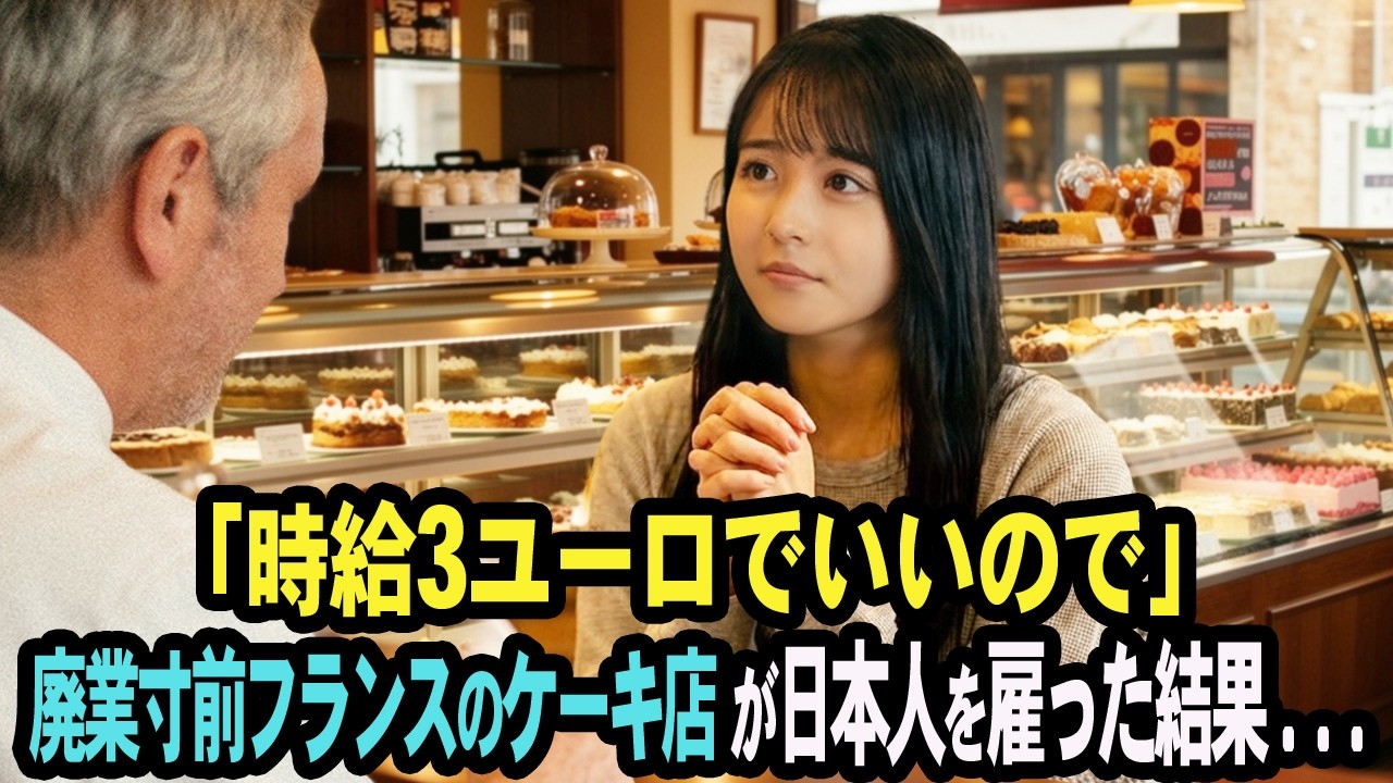 「時給3ユーロでいいので雇ってください・・」廃業寸前のフランスのケーキ屋で日本人女子大生を雇った結果【感動する話】
