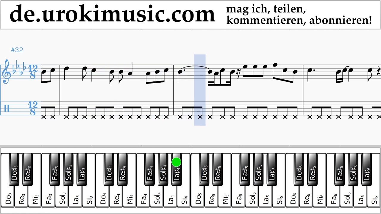 Klavierunterricht Rechte Hand Ed Sheeran Perfect Noten Lernen Um I995 Youtube