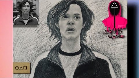 Squid Game Drawing Gi-Hun (Player 456) · Sketching.  #farhanart #shorts #art #trending