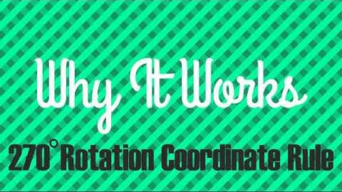 Why It Works: 270 Degree Rotation Coordinate Rule