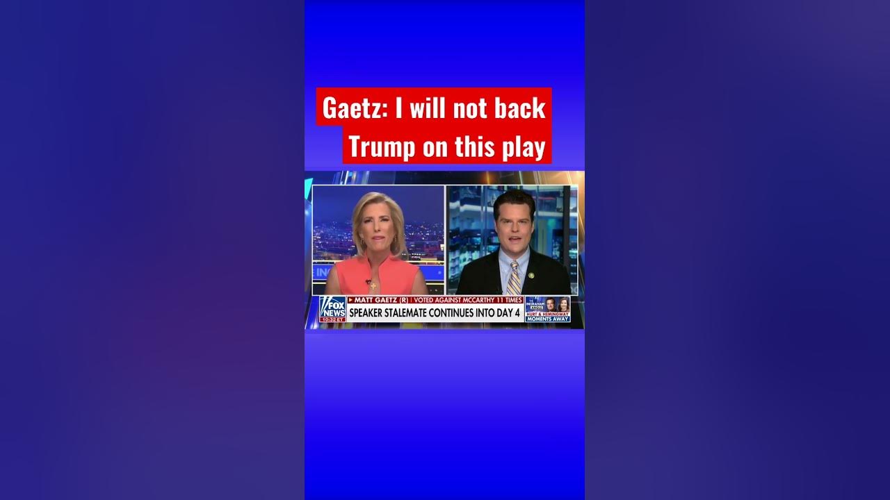 Matt Gaetz calls Trump wrong for supporting McCarthy #shorts #shortsvideo #shortsfeed