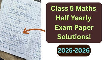 Class 5th Maths Half Yearly Question Paper 2025 Solutions | Class 5 Maths Test Paper Kaise Banae