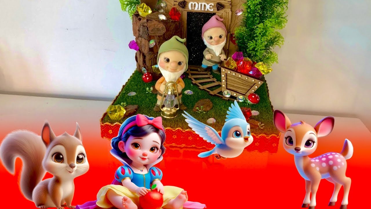 🪞PERSONALIZADOS DE LUXO BRANCA DE NEVE/CAIXA CENÁRIO DOS ANÕES-CARINA FERNANDES