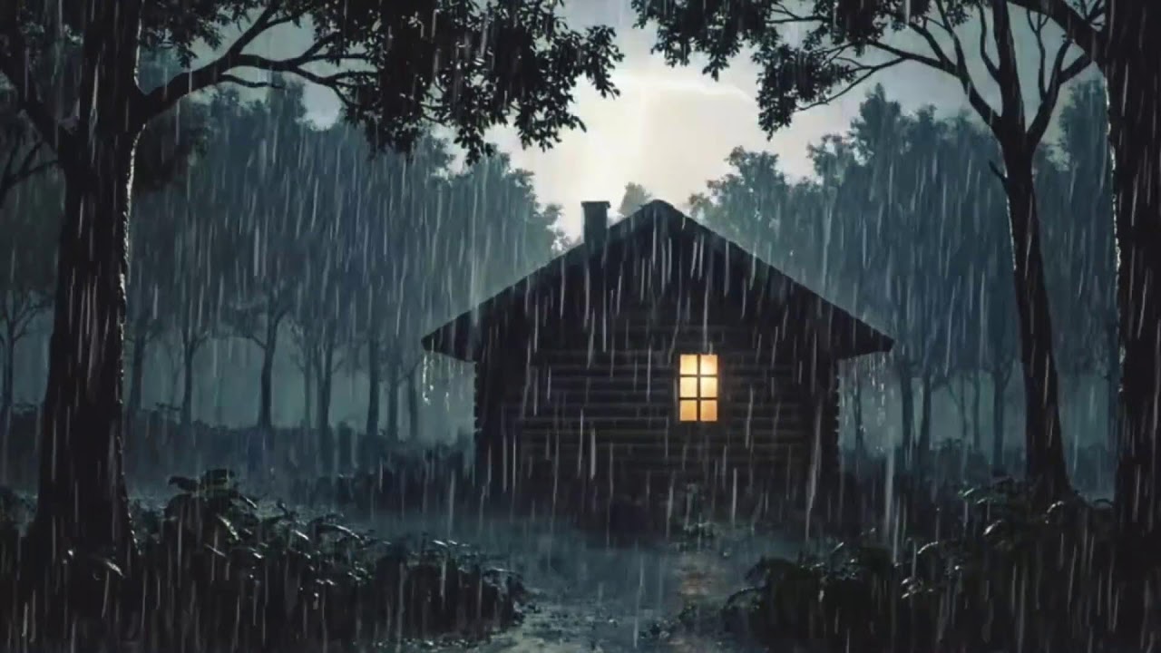 Dark Night Rain & Thunder Ambience | 24/7 Live Sleep Sounds | HEAVY RAIN | RAIN SOUND FOR SLEEP