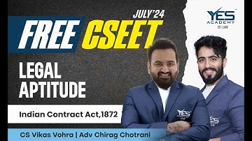 FREE CSEET Legal Aptitude Online Classes (Lec 27) | FREE CSEET LIVE Batch July 24