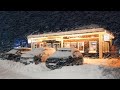 Blizzard Hits the Bar at Night – Winds Howl, Snow Falls, and Silence Echoes Through the Storm