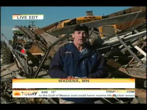 Mike Seidel The Today Show Wadena, MN EF-4 Tornado Aftermath 9 AM 6-18-2010
