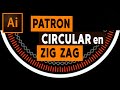 Como puedo crear un patrón circular en zig-zag en illustrator cc2022