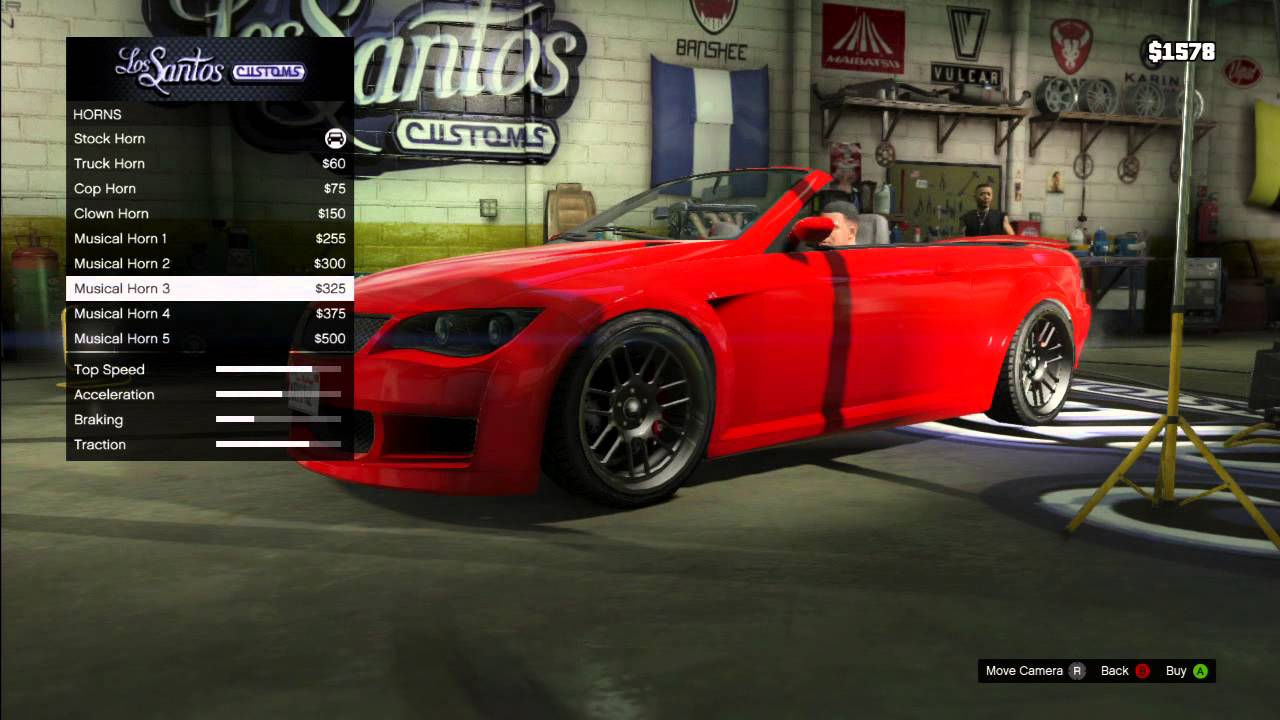 GTA V All Horns at Los Santos Customs! YouTube