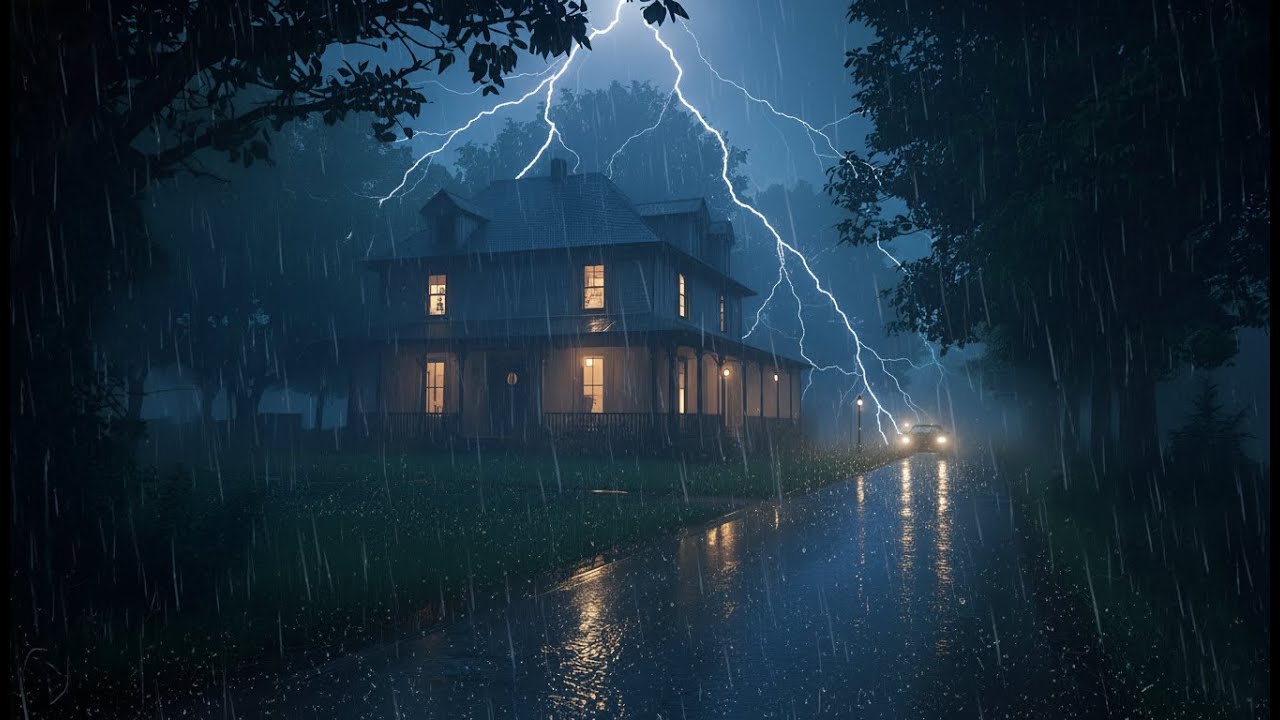 Heavy Rain & Thunderstorm Ambience | Relax and Fall Asleep with Heavy Rain White Noise