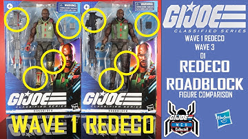 GI Joe Classified Series 01 REDECO ROADBLOCK Wave 1 Comparison