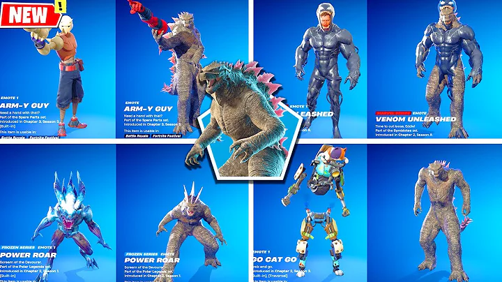 Godzilla Fortnite Takes On Glitched Built-In Emotes & Funny Dances - BIGGEST Dance Battle Ever!