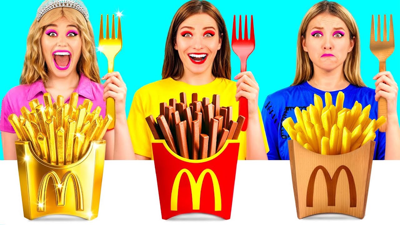 Kaya vs Bangkrut vs Sangat Kaya Makanan Tantangan | Hack Makanan Lucu Parara Best