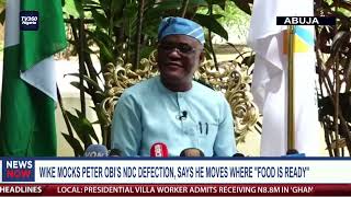 Wike mocks Peter Obi’s NDC defection, says he moves where "food is ready"