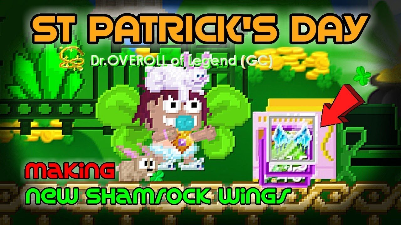 Making New Shamrock Wings and All New Items St.Patrick Day Growtopia