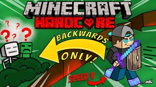 Beating HARDCORE Minecraft Only Moon Walking