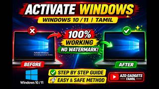 How to Activate Windows 10/11 Free  without buying key online | Tamil 🔥 100% Working Method