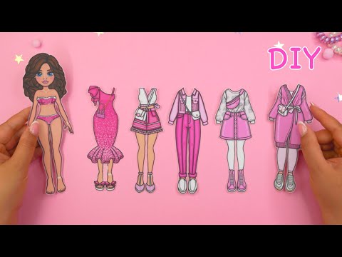 DIY Kids Craft - Paper Toy Doll & Printable Making Set of Clothes