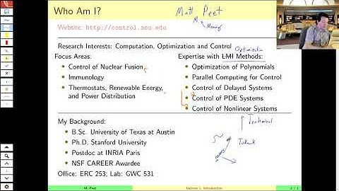 MAE509 (LMIs in Control): Lecture 1, part A - The Big Picture