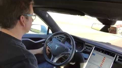 Tesla P85D AutoSteer test number two rear view.