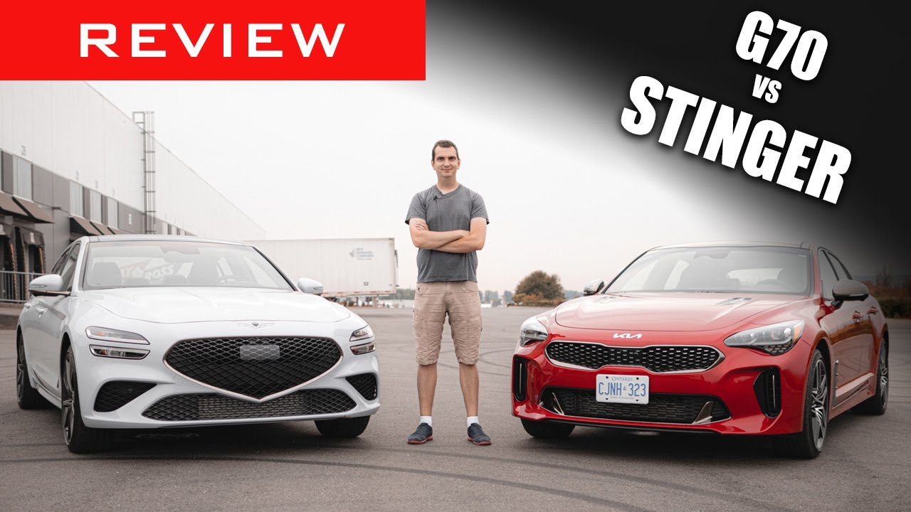 Comparison Review 2022 Genesis G70 Vs 2022 Kia Stinger Same But