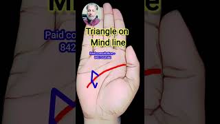 Share Like &amp; subscribe 🙏🙏🙏Triangle on mind line #jyotishtips #jyotishman #astrology #motivation