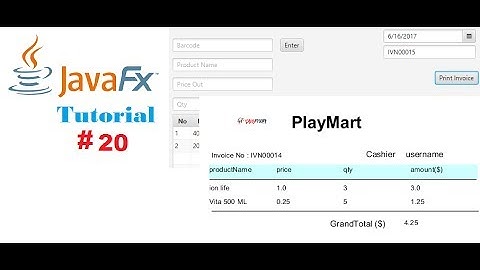 #20 JavaFx and SQL Server Tutorials | How to print Invoice - IReport (3)