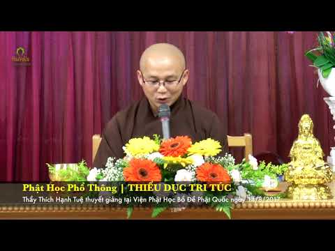 Video Phật Học Phổ Thông | THIỂU DỤC TRI TÚC - YouTube