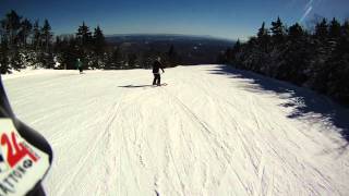 02/12/14 The Big Man Stratton Guest Mary skiing Upper Kidderbrook.