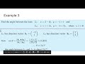 IB Math AA HL Ch 13B Angle Between Two Lines