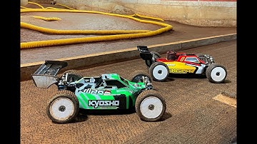 Kyosho Mp9e evo V2 hits the track for the first time with Losi 8ight RTR for a practice session