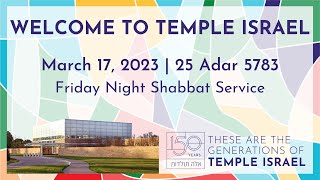 Friday Night Shabbat Service - March 17, 2023