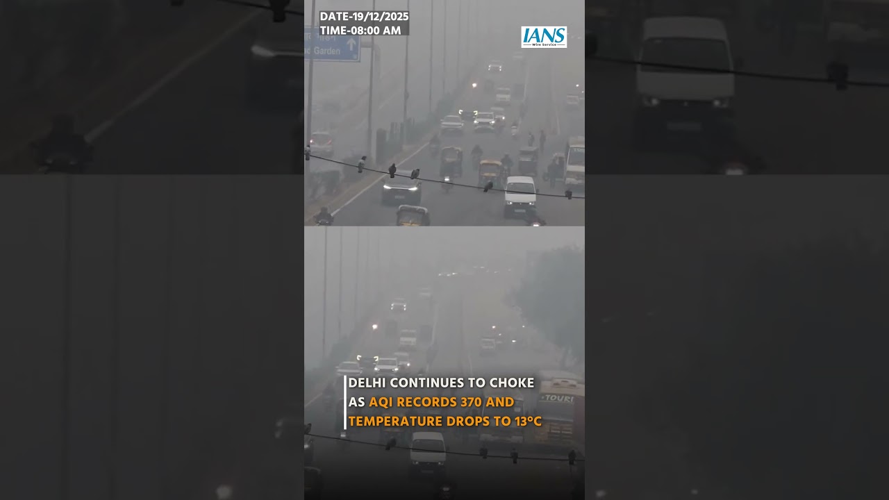 Delhi continues to choke as AQI records 370 and temperature drops to 13°C