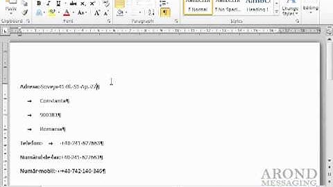Using Word 2010 - Hide or Display the Ruler